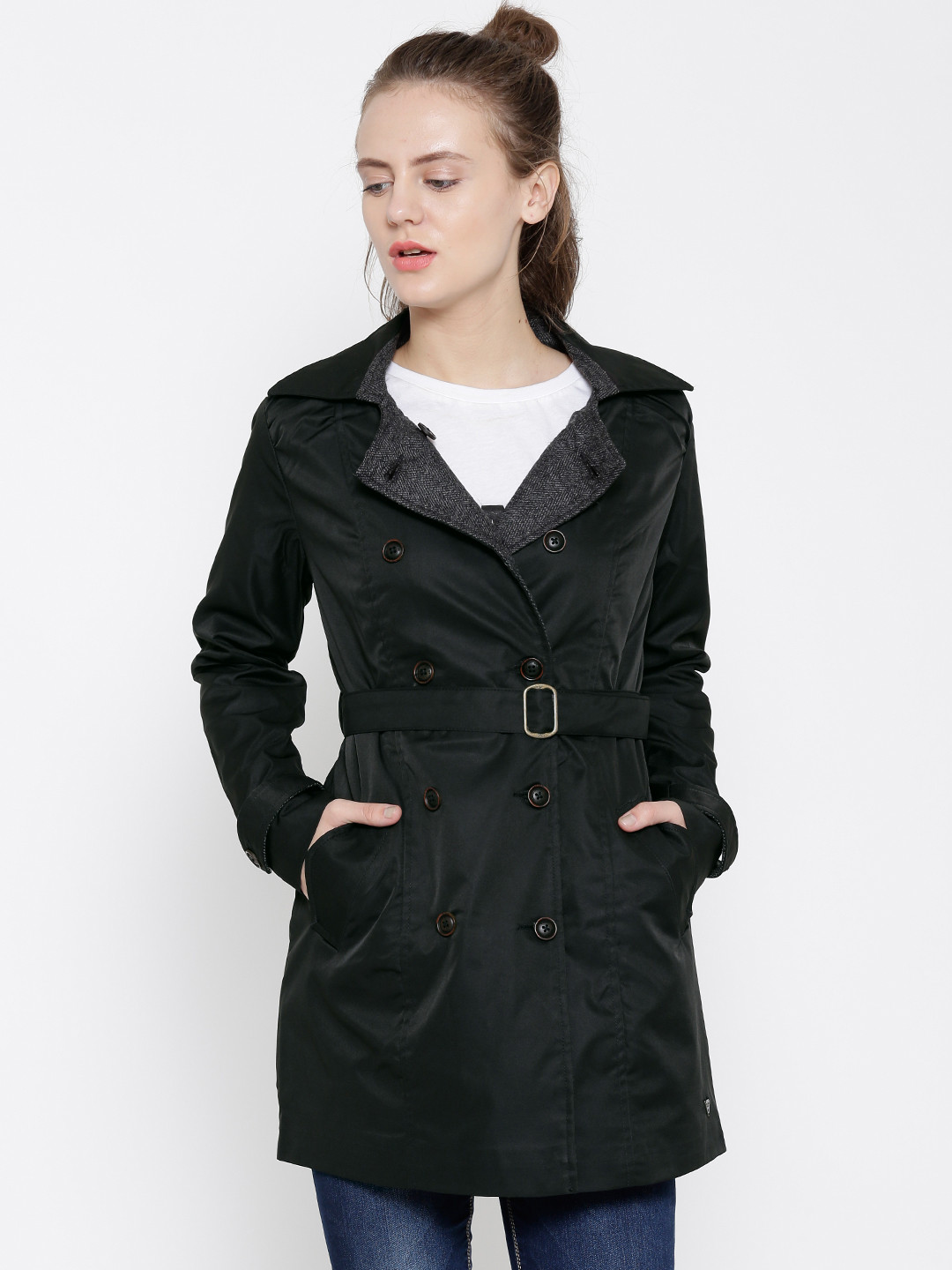 Buy Numero Uno Black Longline Jacket Jackets for Women 1476472 Myntra