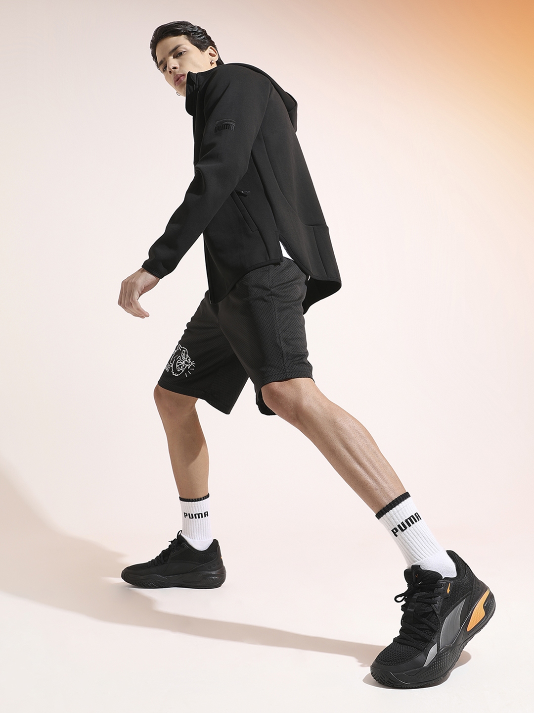 Buy PUMA Hoops Unisex Black Court Rider Pop Basketball Shoes Sports
