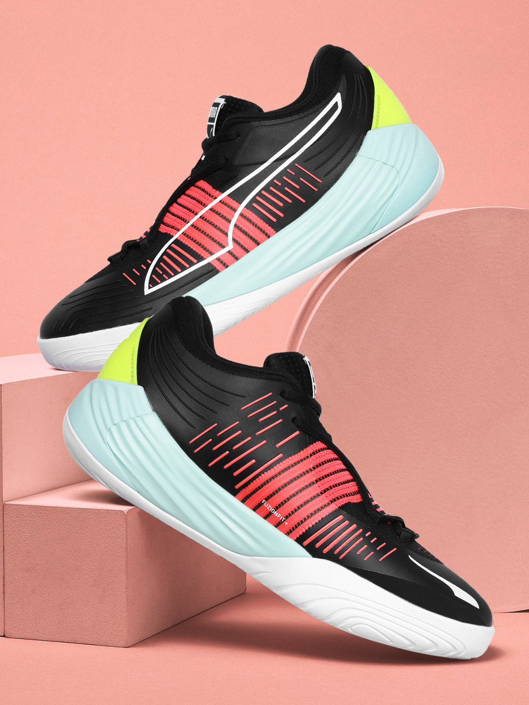 Buy PUMA Hoops Unisex Black Fusion Nitro Basketball Shoes Sports