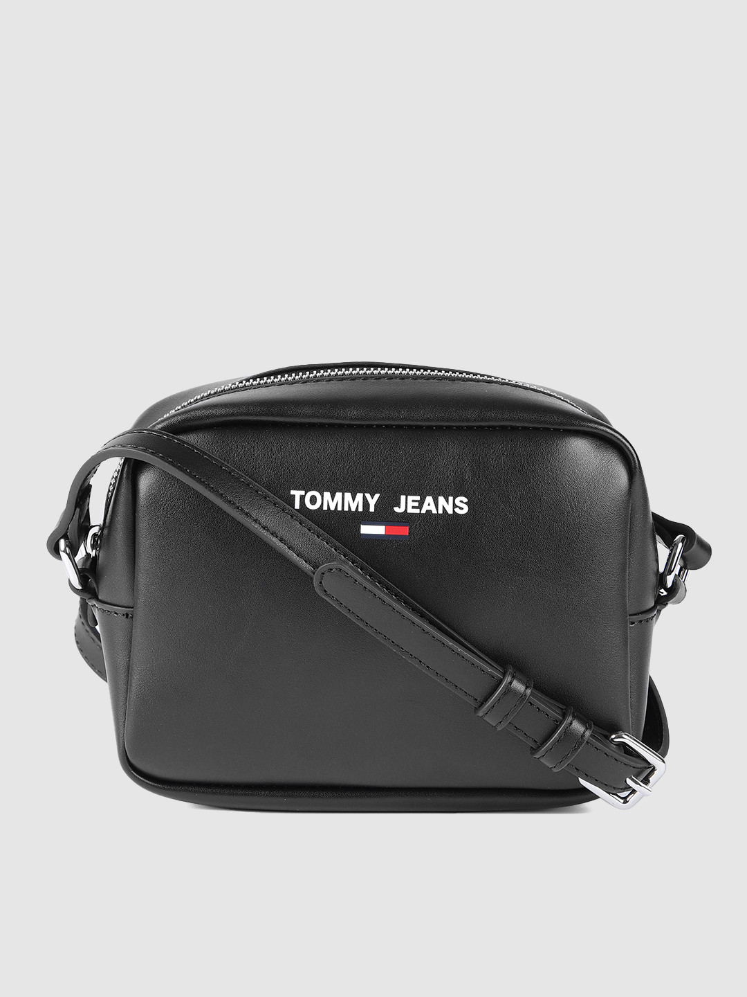 Buy Tommy Hilfiger Black Structured Sling Bag Handbags for Women