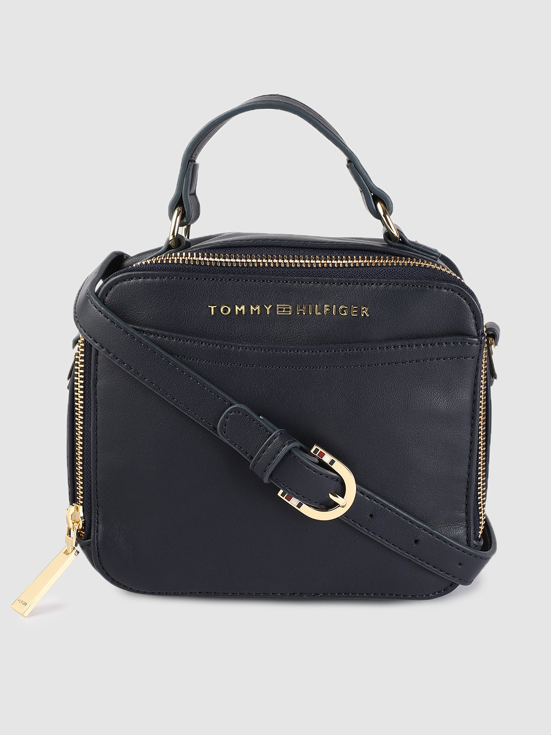Buy Tommy Hilfiger Navy Blue Solid Handheld Bag Handbags for Women