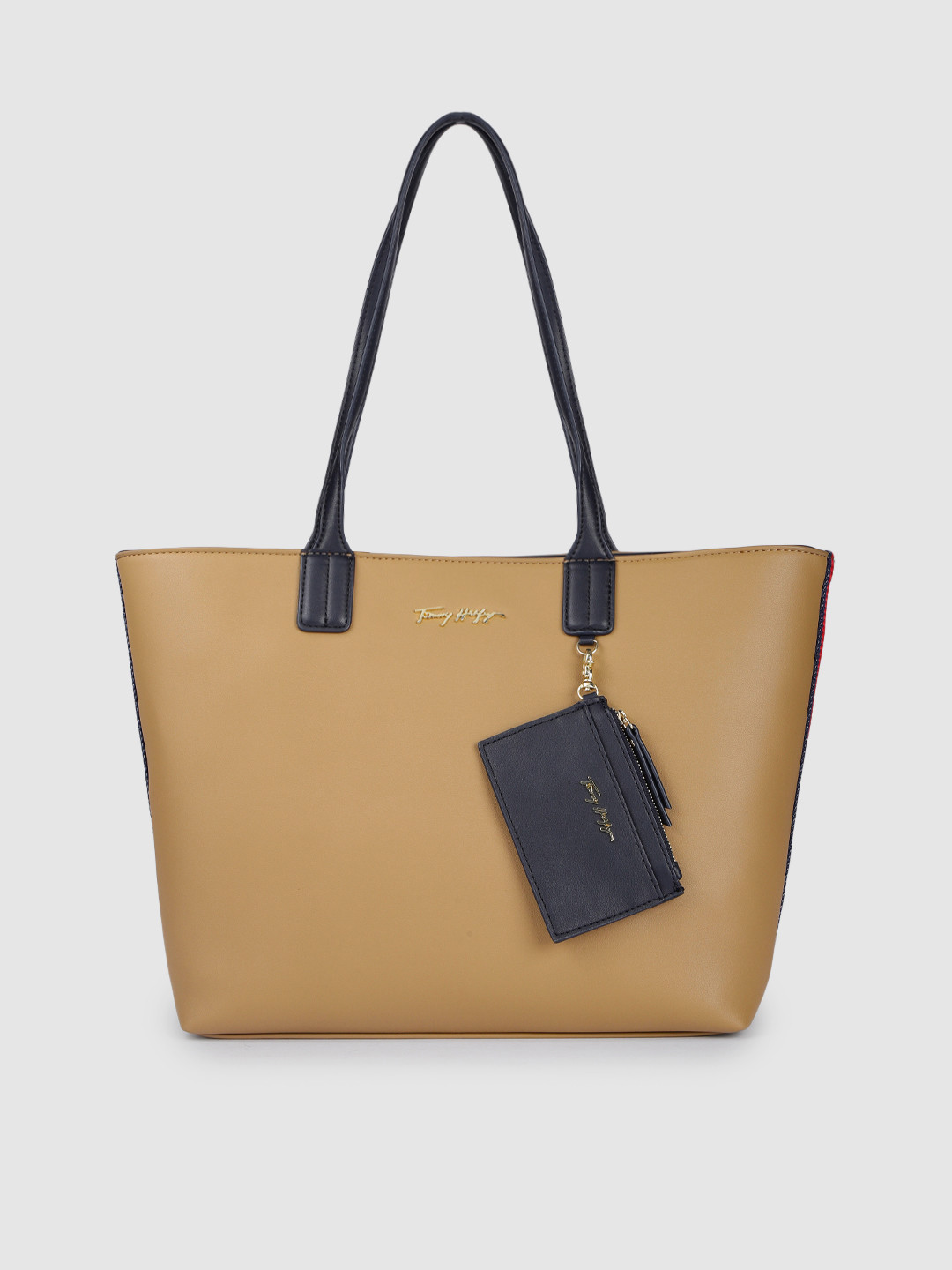 Buy Tommy Hilfiger Tan HAYDEN Oversized Structured Shoulder Bag