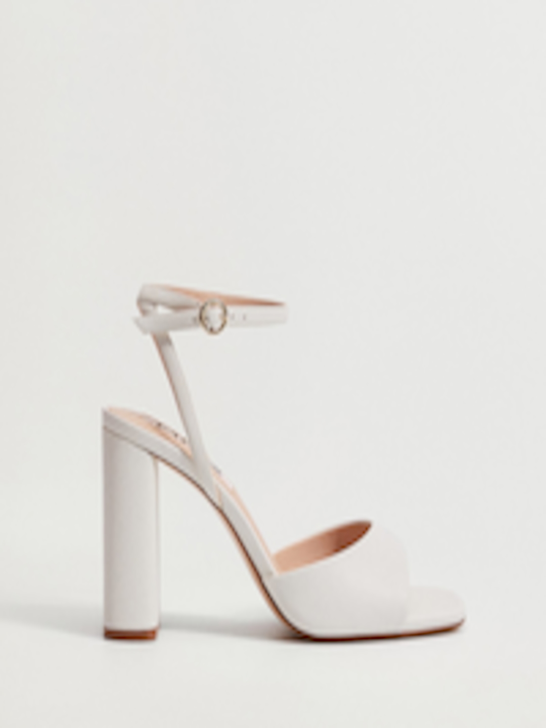 Buy MANGO White Solid Mid Top Block Heels - Heels for Women 14779070