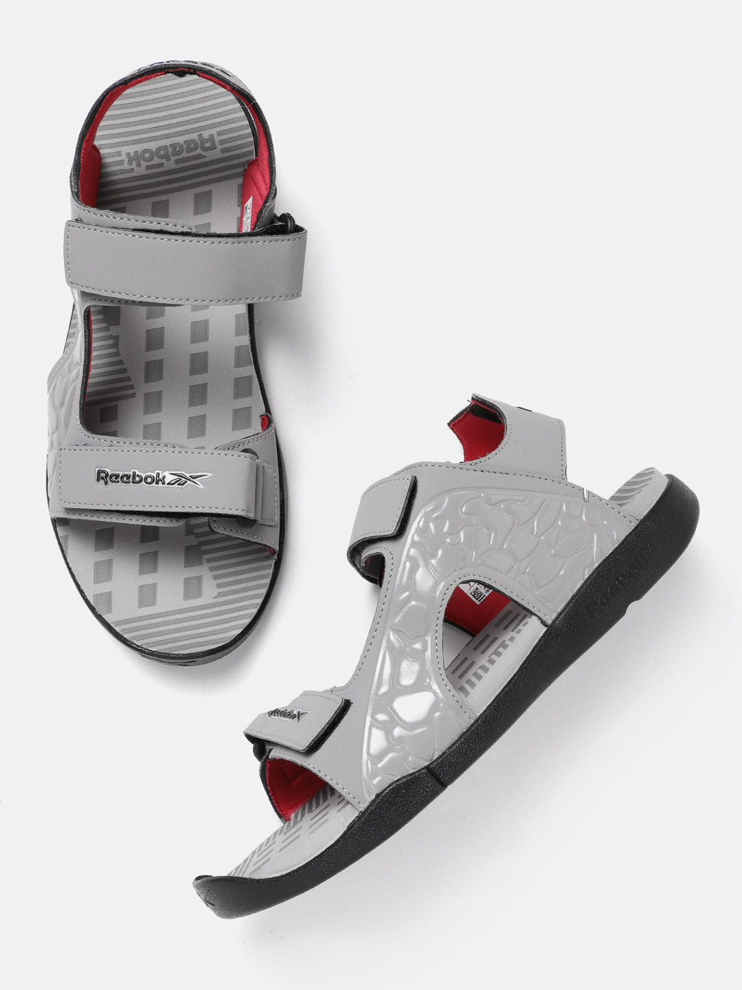 reebok men grey sandals