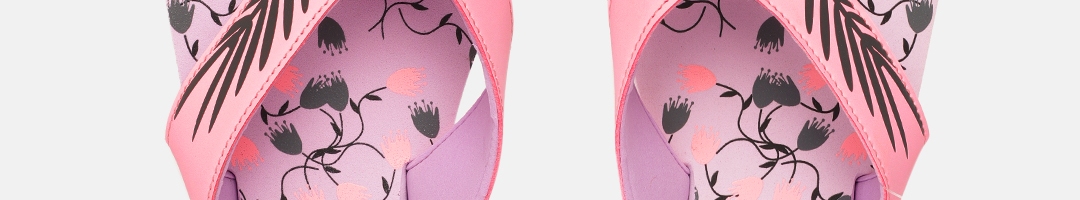 Buy ADIDAS Women Pink & Charcoal Grey Printed Cloudfoam Slide Thong ...