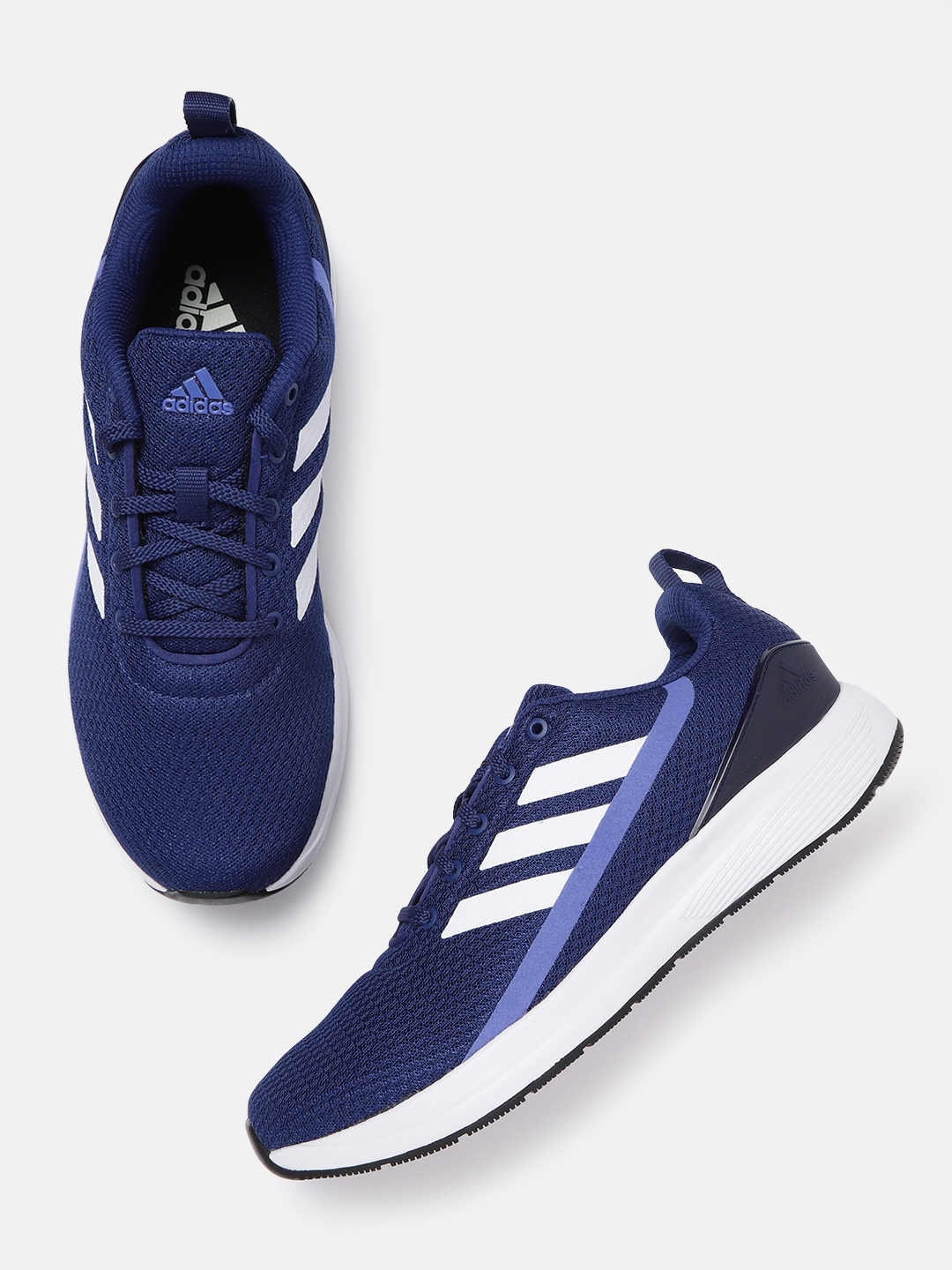 Buy ADIDAS Men Navy Blue Woven Design Pictor Running Shoes - Sports ...