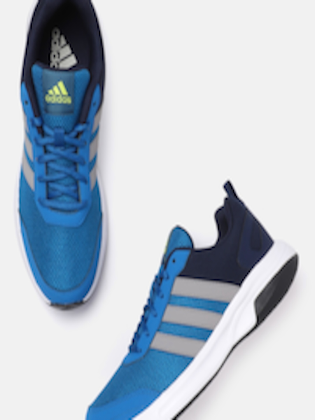 Buy ADIDAS Men Blue & Grey Adiglide Woven Design Running Shoes - Sports ...
