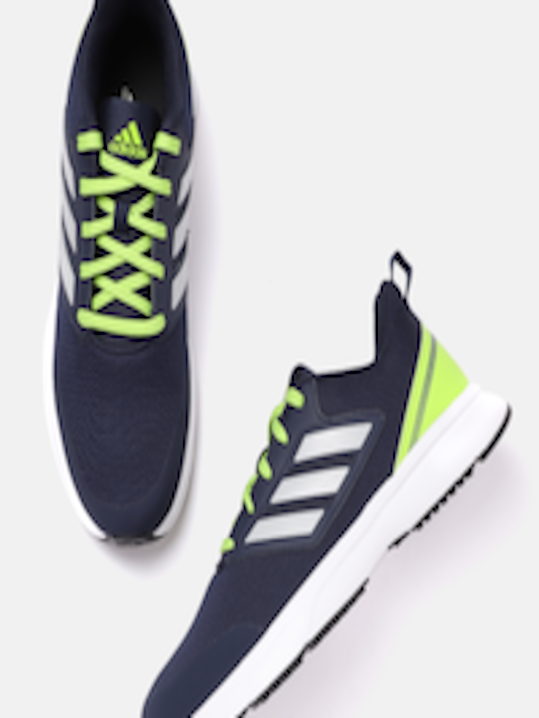 Buy ADIDAS Men Navy Blue Woven Design Stunicon Running Shoes - Sports ...