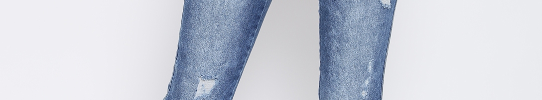Buy Vero Moda Blue Washed Slim Cropped Stretchable Jeans - Jeans for ...