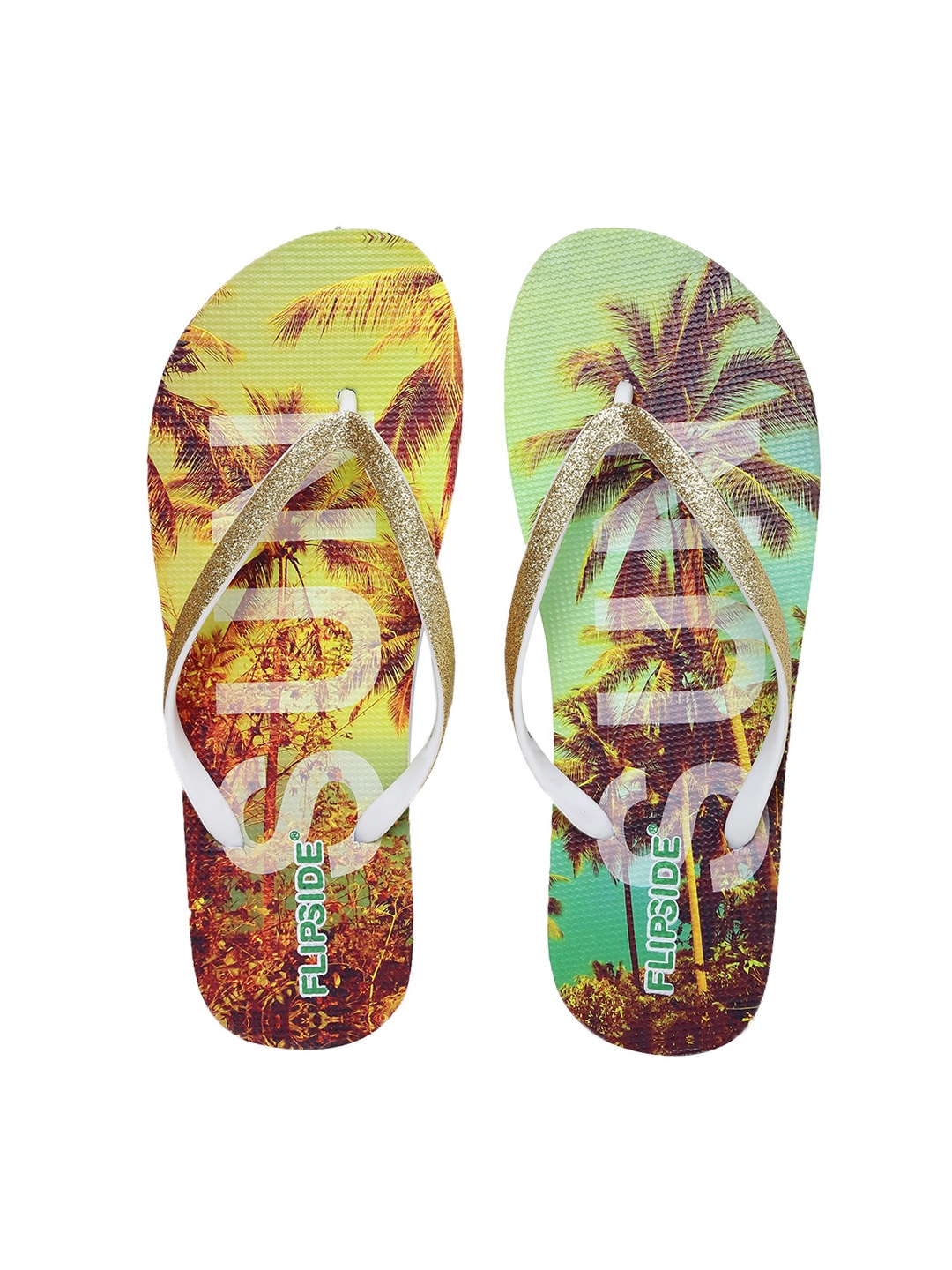 gold flip flops amazon