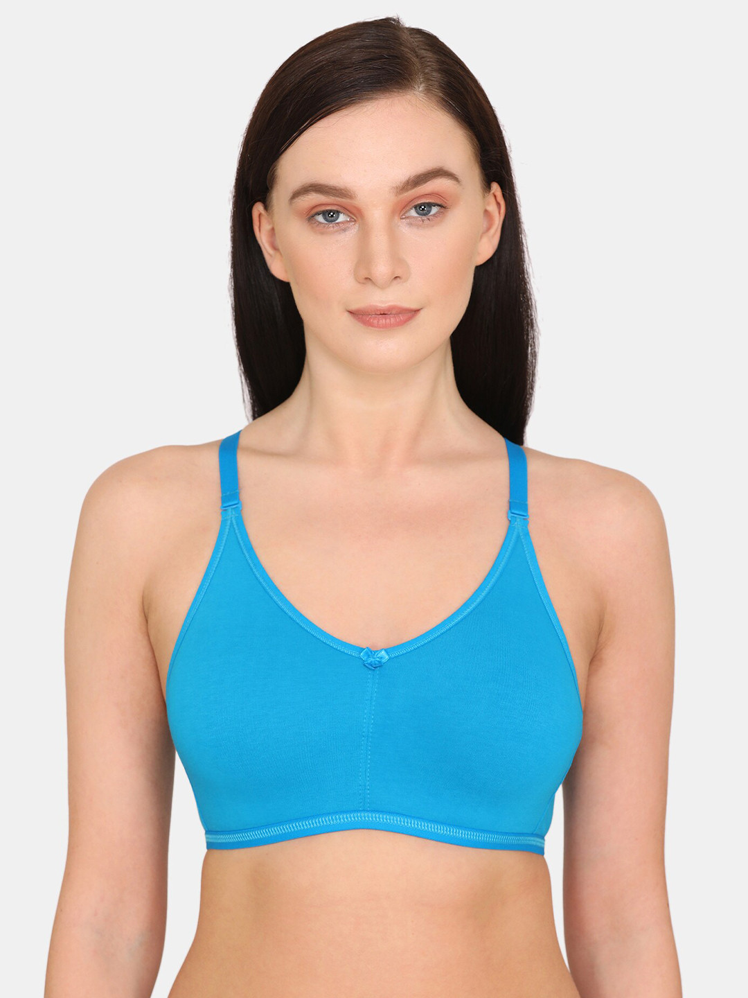 Buy Rosaline By Zivame Blue T Shirt Bra Medium Coverage Bra for Women