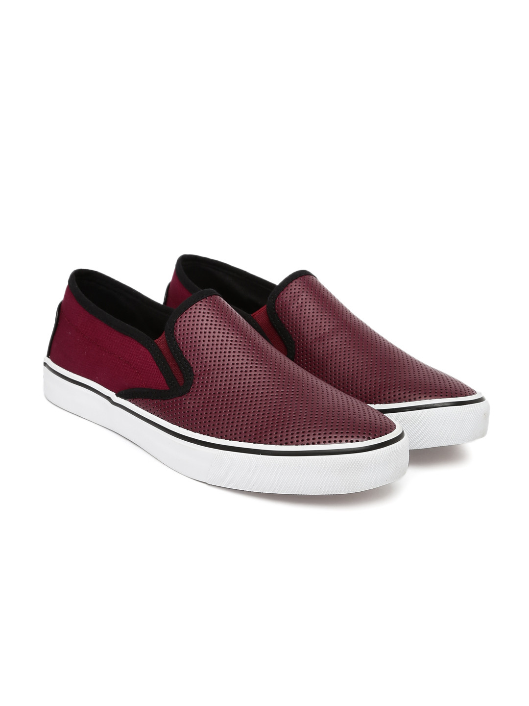 Buy FILA Men Burgundy Ryder Slip Ons Casual Shoes for Men 1481067