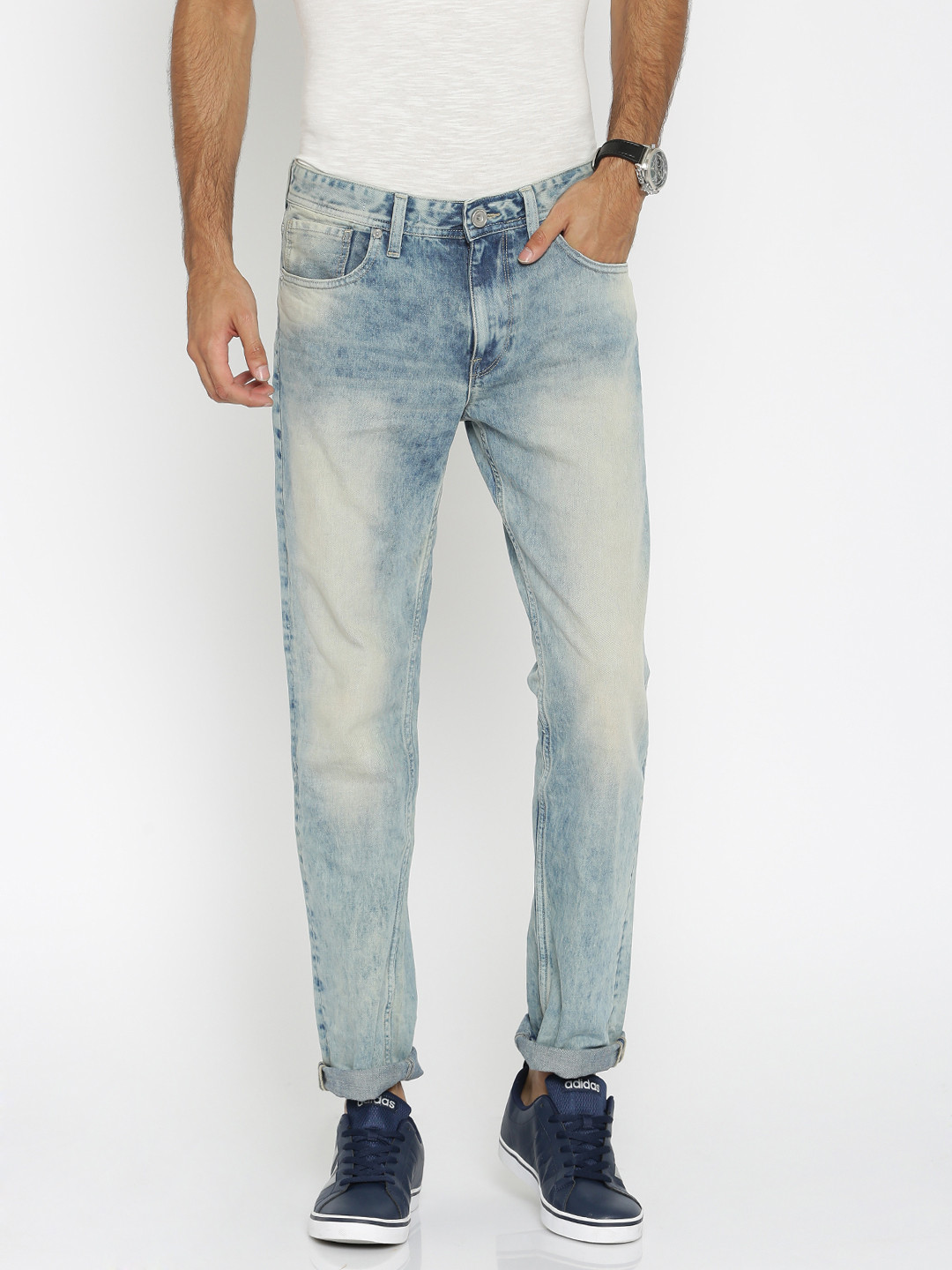 Buy Voi Jeans Men Blue Slim Fit Mid Rise Clean Look Jeans Jeans for