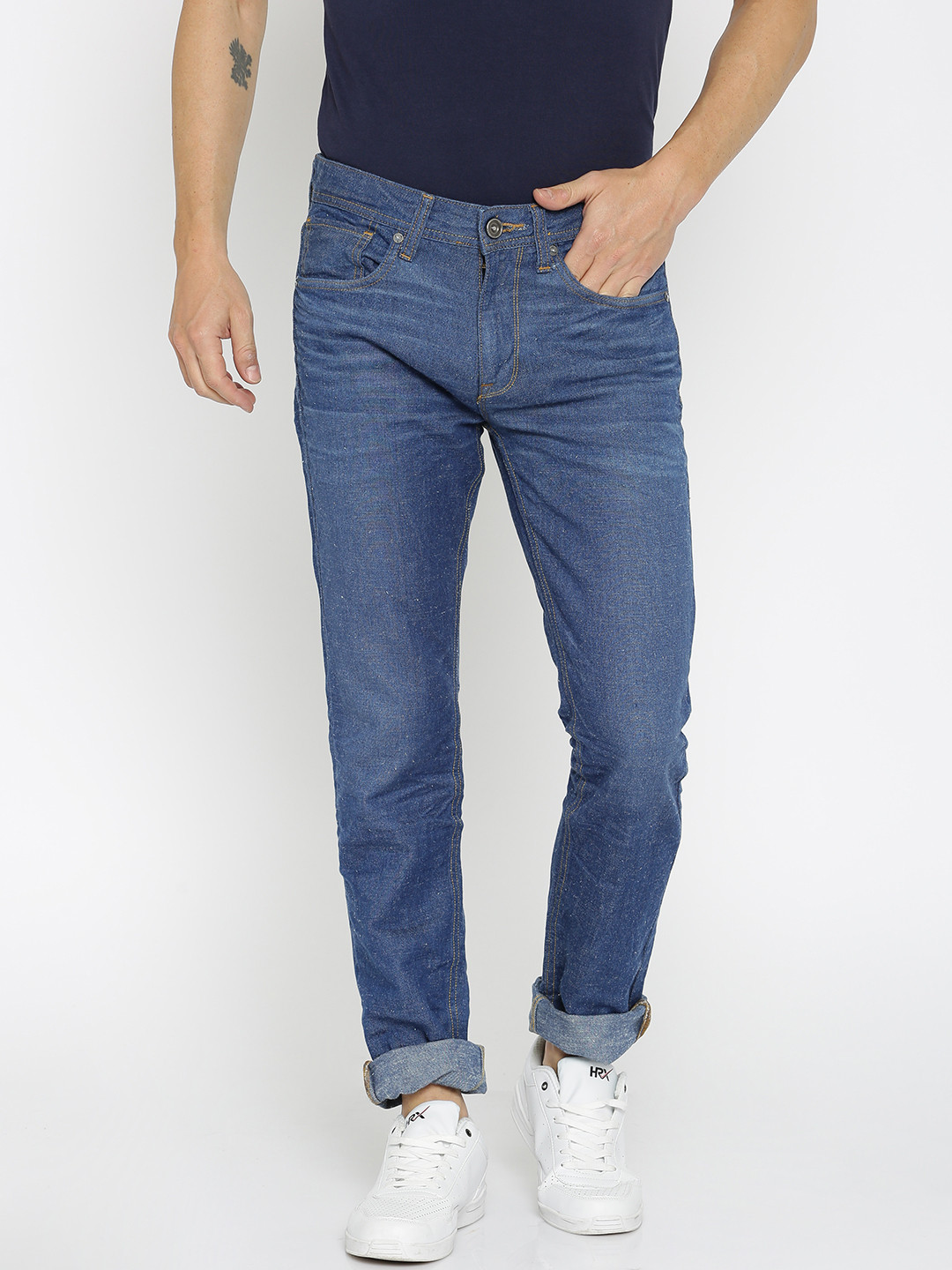 Buy Voi Jeans Men Blue Slim Fit Mid Rise Clean Look Jeans Jeans for