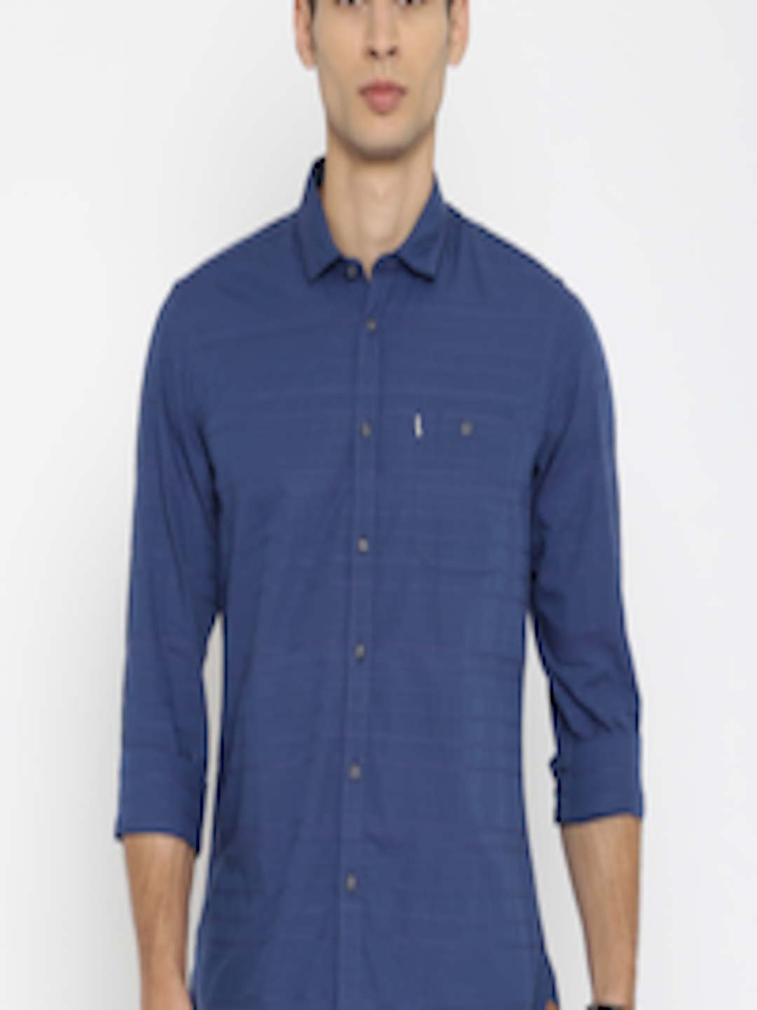 Buy Allen Solly Men Navy Blue Casual Shirt - Shirts for Men 1481665 ...