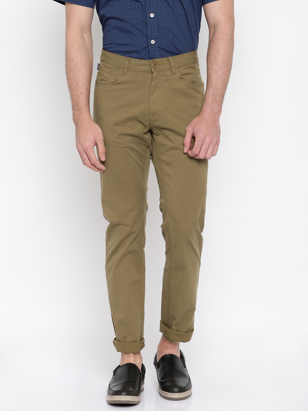 allen solly pleated cotton trousers
