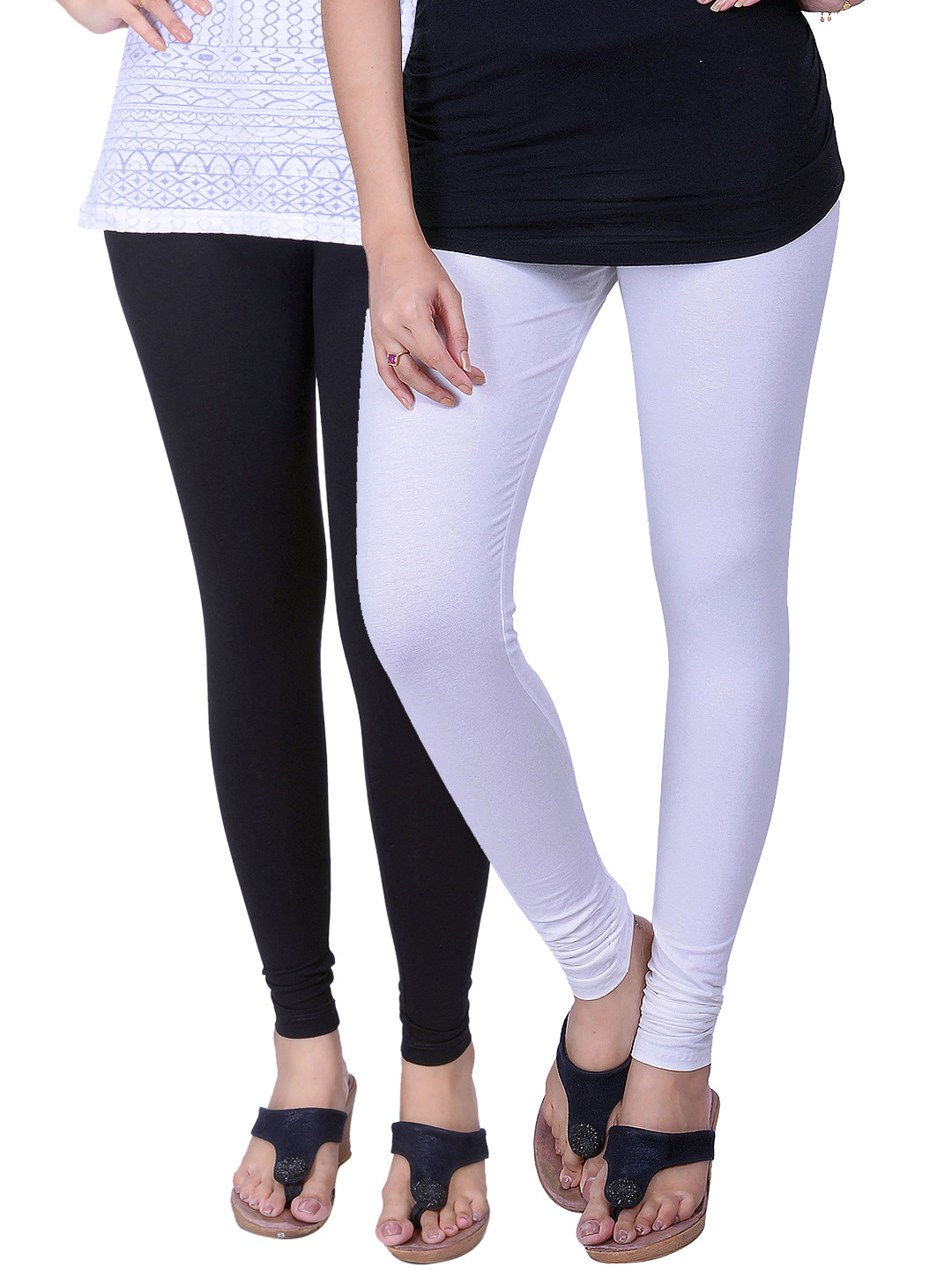 Buy LYRA Pack Of 2 Ankle Length Leggings Leggings for Women 1482258