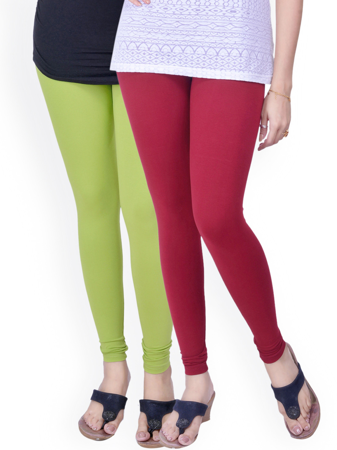 Buy LYRA Pack Of 2 Ankle Length Leggings Leggings for Women 1482280