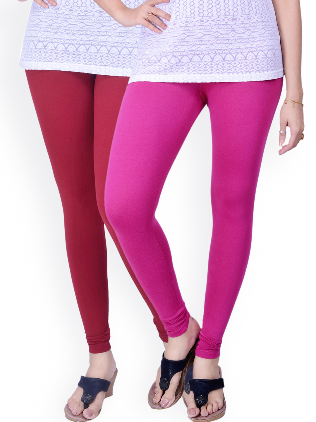 Buy LYRA Pack Of 2 Ankle Length Leggings Leggings for Women 1482284