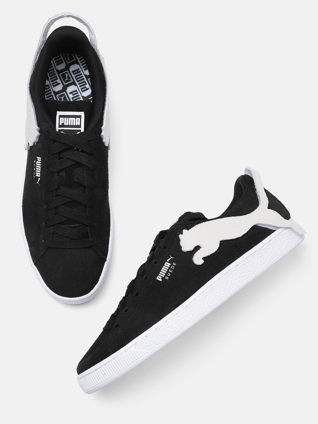 Buy Puma Unisex Black Suede The Cat Trainers Casual Shoes for Unisex