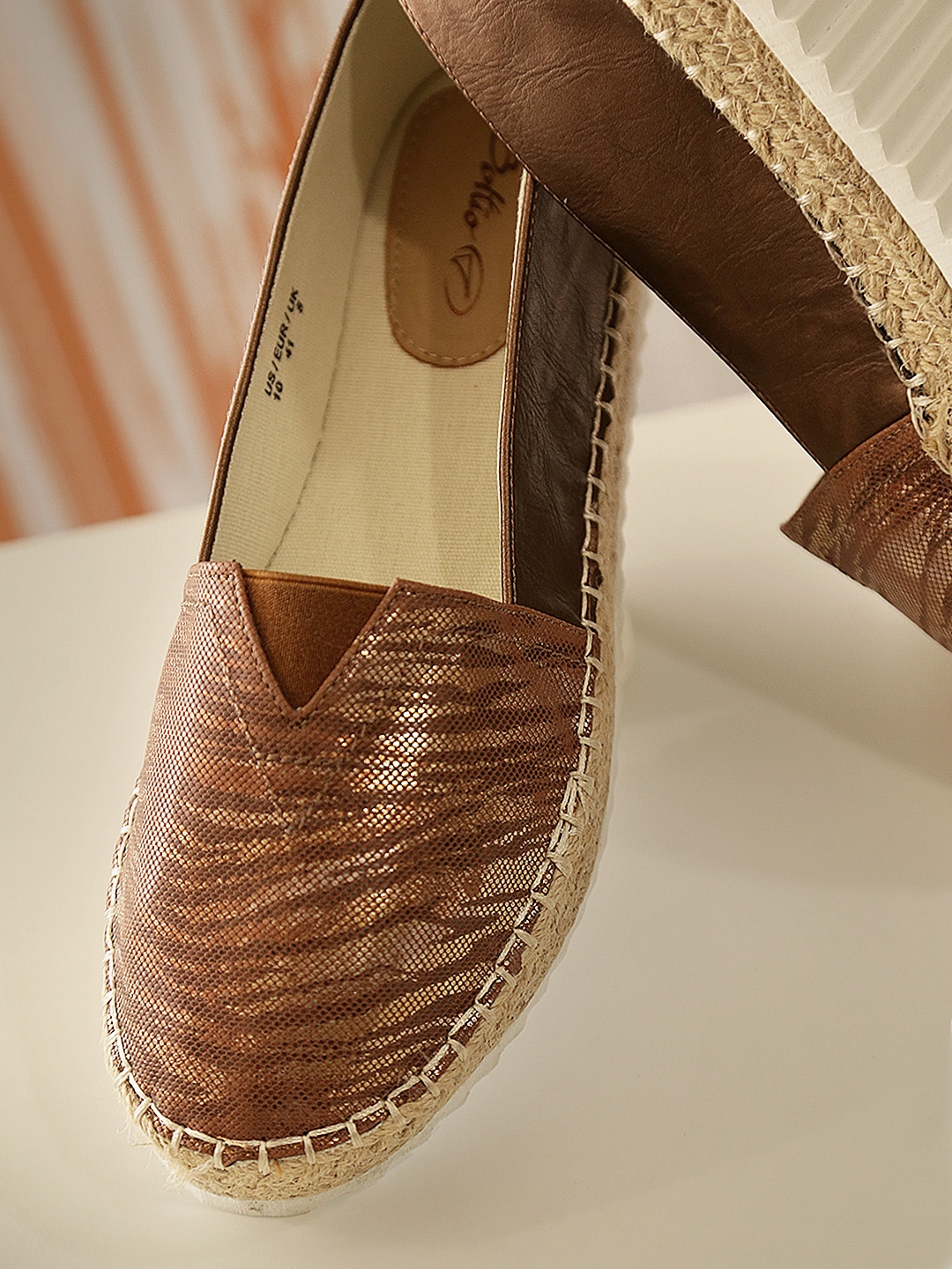 bronze espadrilles