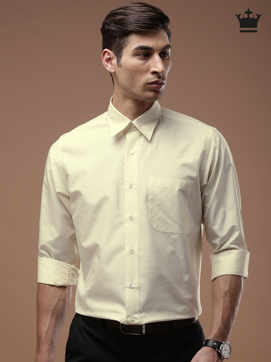 cream formal shirt mens
