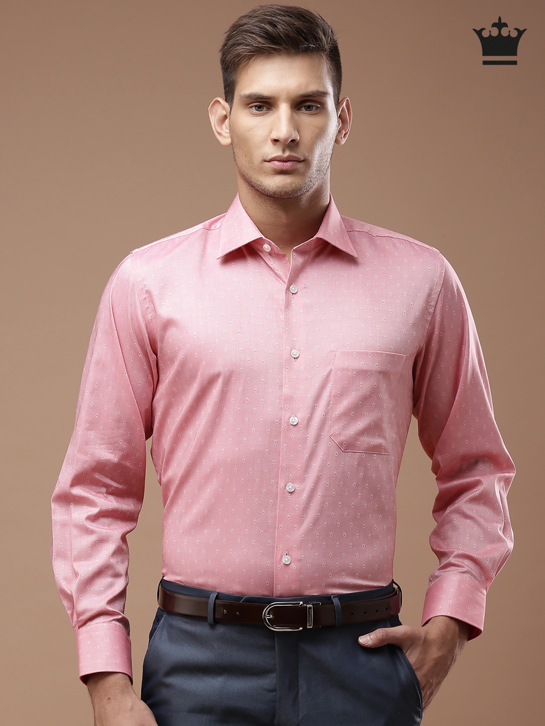 Buy Louis Philippe Men Pink Classic Fit Solid Formal Shirt - Shirts for Men 1483274 | Myntra