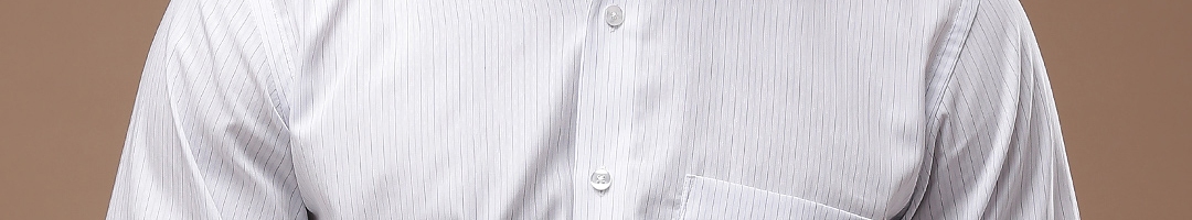 Buy Louis Philippe Men White Striped Formal Shirt - Shirts for Men 1483276 | Myntra