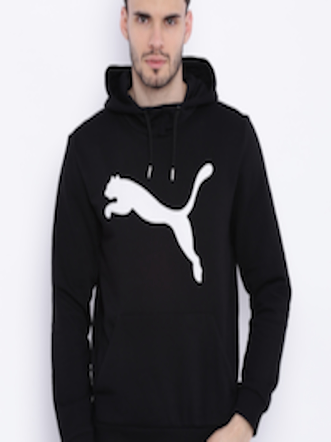 Buy Puma Men Black Printed Hooded Sweatshirt - Sweatshirts for Men ...