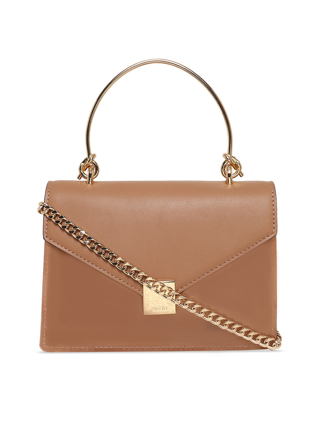 Buy ALDO Beige PU Structured Satchel Bag Handbags for Women 14846648