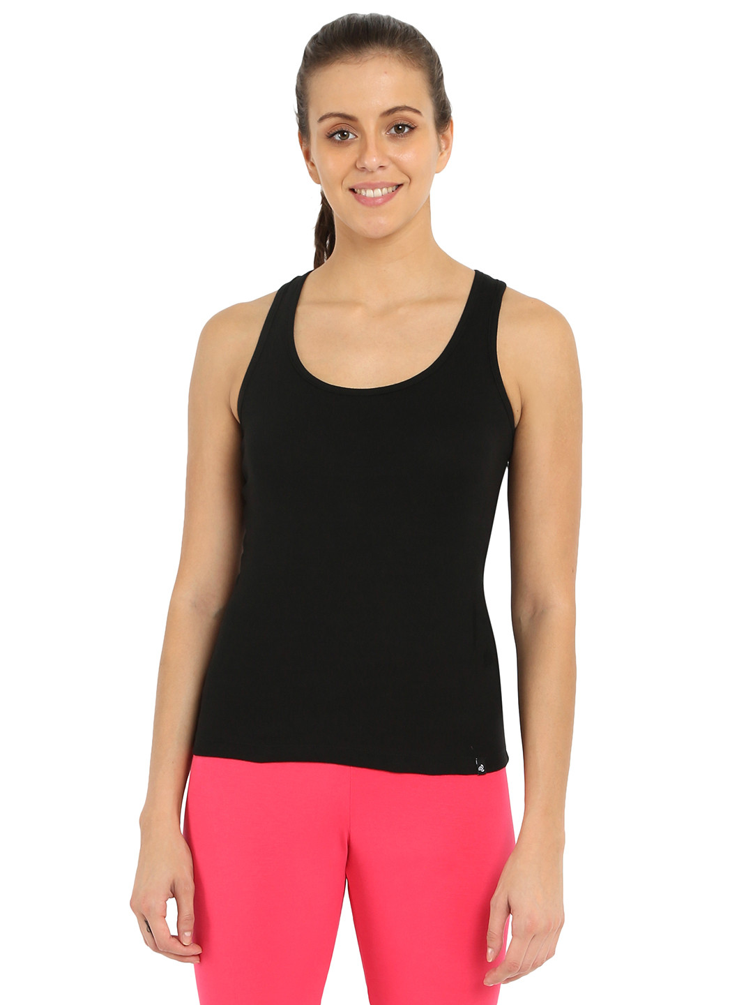 Buy Jockey Women Black Pure Cotton Solid Tank Top Tops for Women