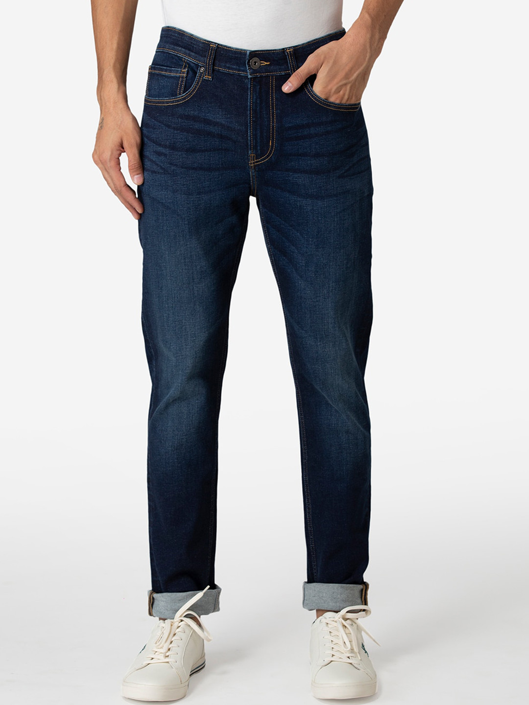 Buy Red Tape Men Blue Skinny Fit Light Fade Jeans Jeans for Men