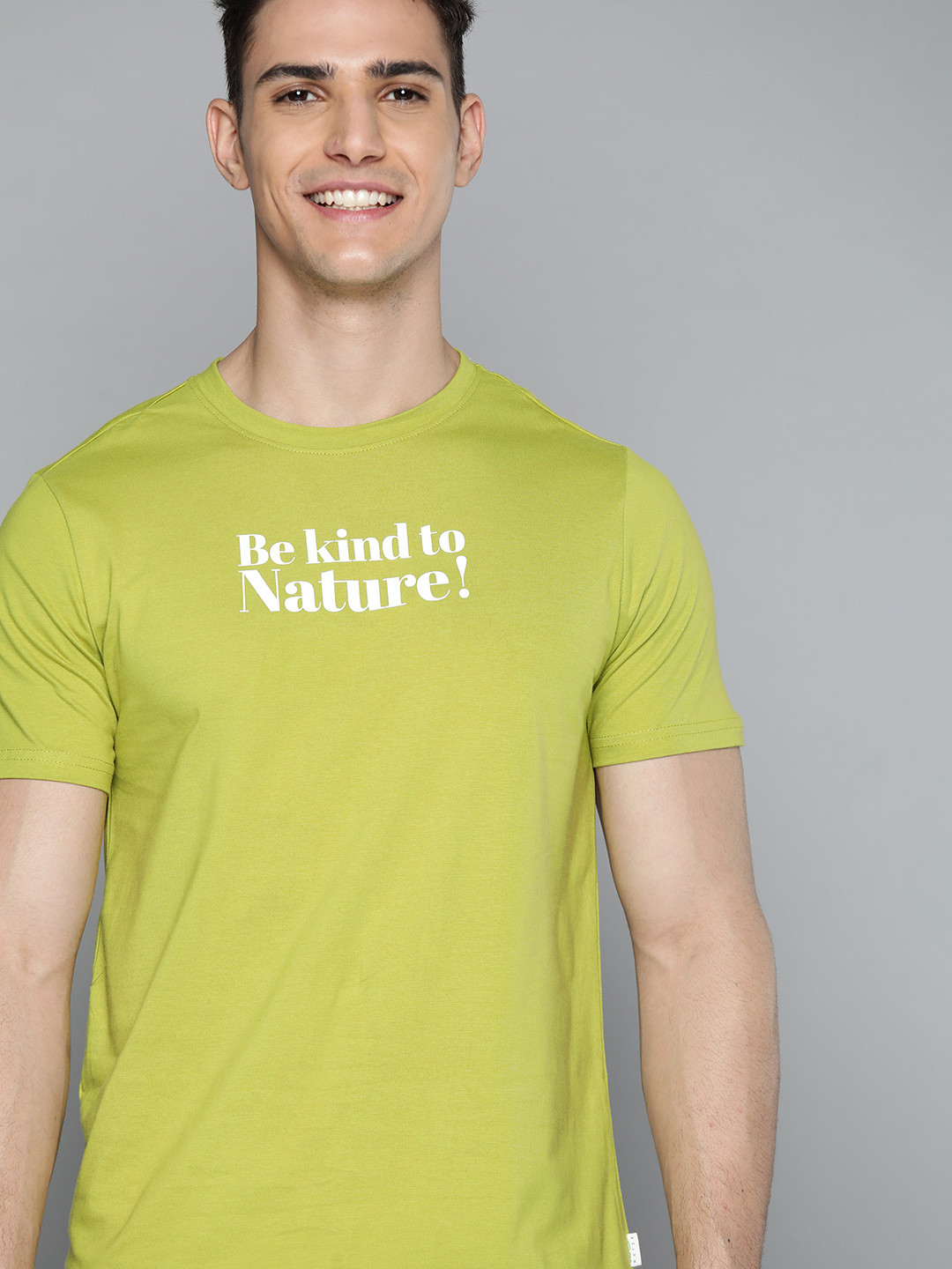 Buy M&H Our Water Men Green & White Cotton Typography Print T Shirt