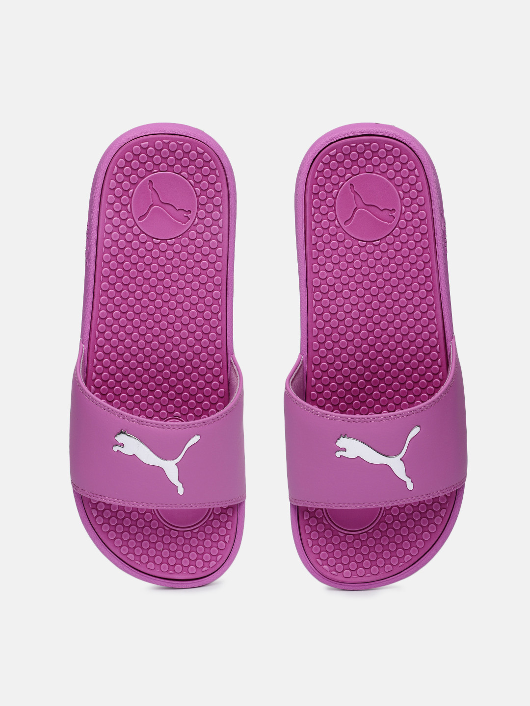 Buy Puma Women Purple Cool Cat Printed Sliders Flip Flops for Women