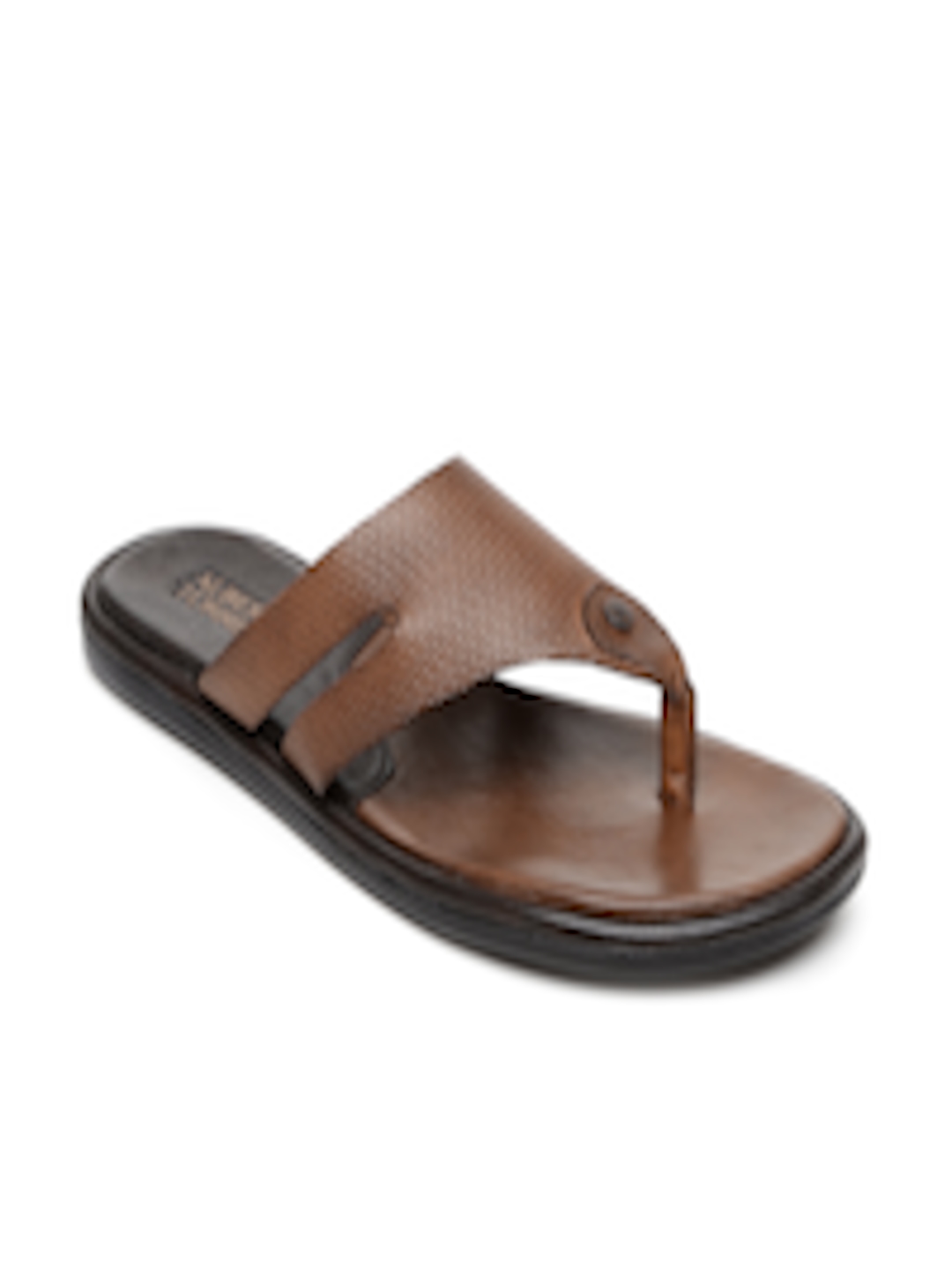 Buy Alberto Torresi Men Brown Leather Textured Sandals - Sandals for ...