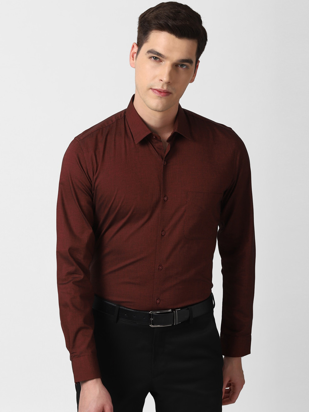 Buy Peter England Men Maroon Slim Fit Formal Shirt Shirts for Men 14856452 Myntra