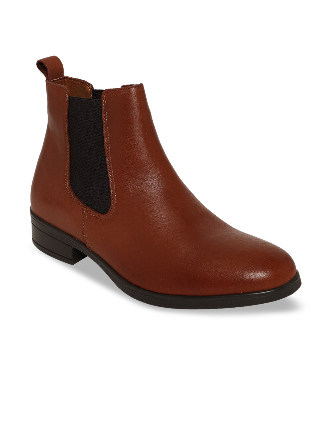 Buy ALDO Women Brown Solid Leather Chelsea Boots Boots for Women
