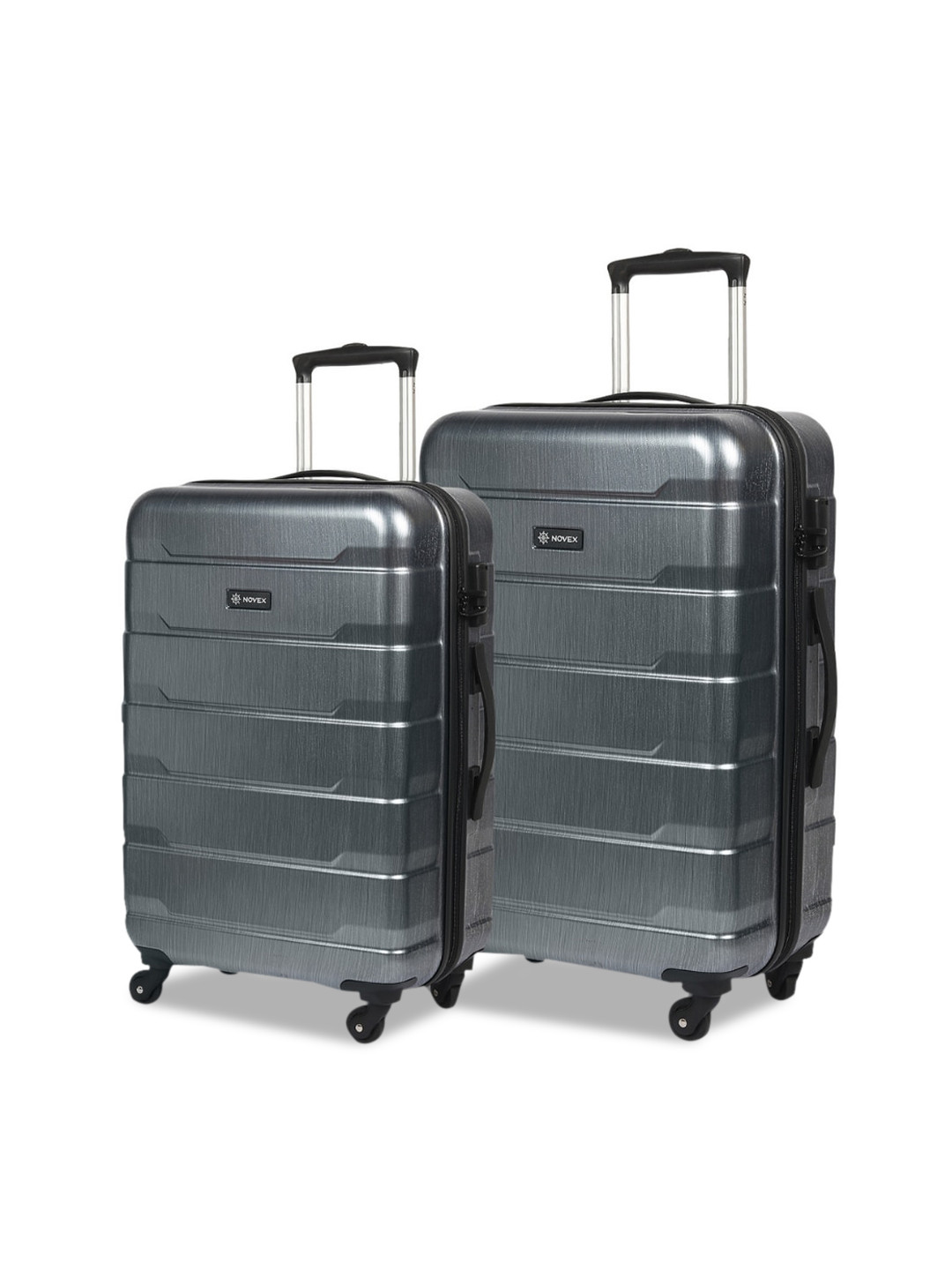 Buy NOVEX Set Of 2 Charcoal Grey Textured Hard Sided Dublin Trolley