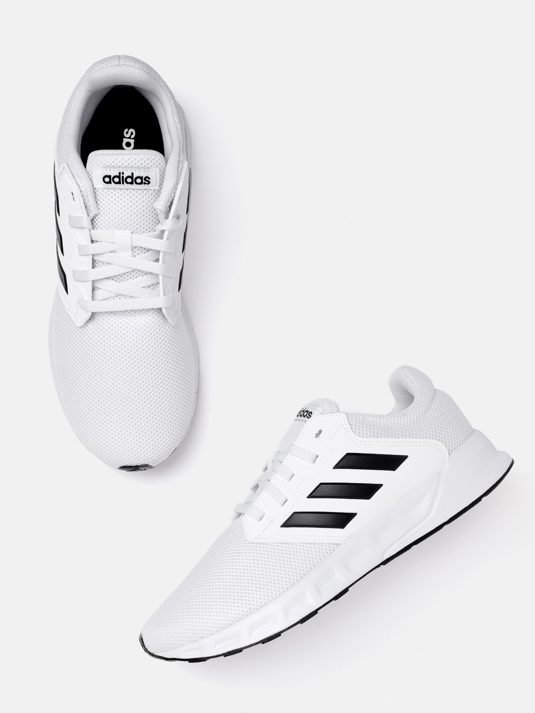 Buy ADIDAS Men White Woven Design Show The Way Sustainable Sneakers ...