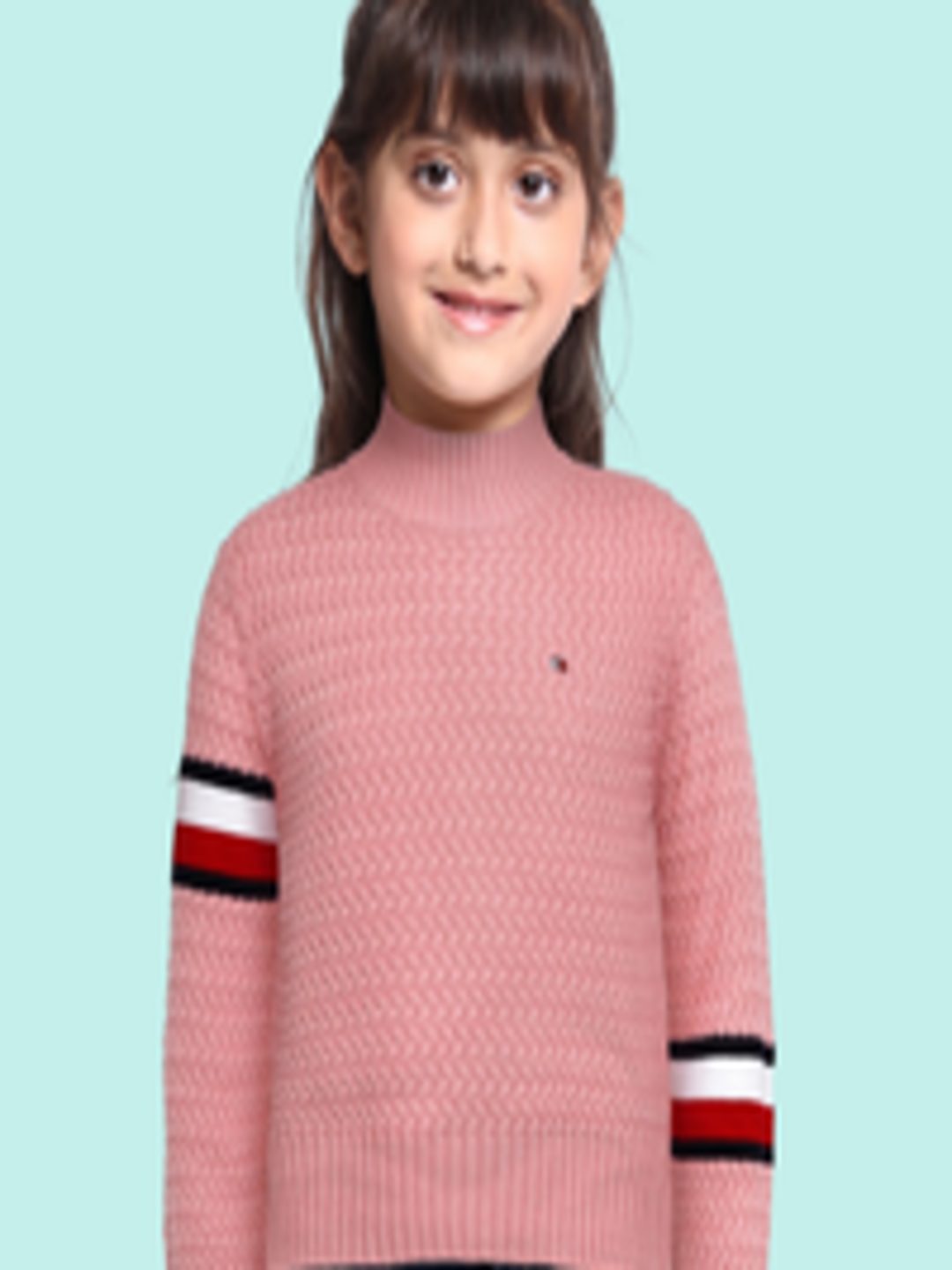 Buy Tommy Hilfiger Girls Pink Cable Knit Pullover - Sweaters for Girls ...