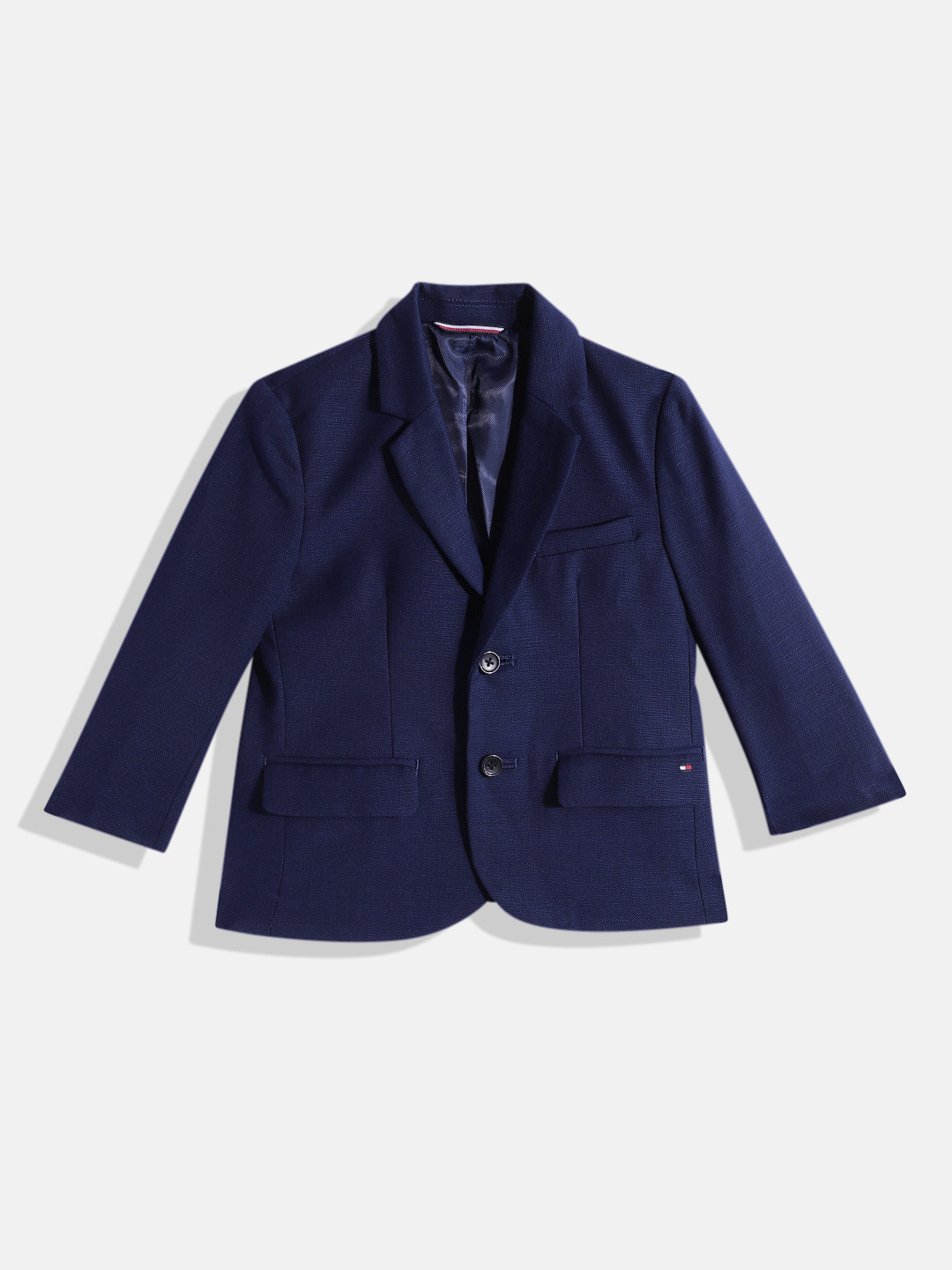 Buy Tommy Hilfiger Boys Blue Solid Single Breasted Party Blazer