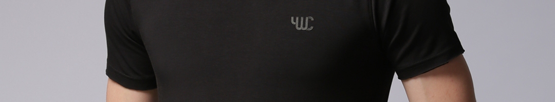 Buy YWC Men Black Solid T Shirt - Tshirts for Men 1487789 | Myntra