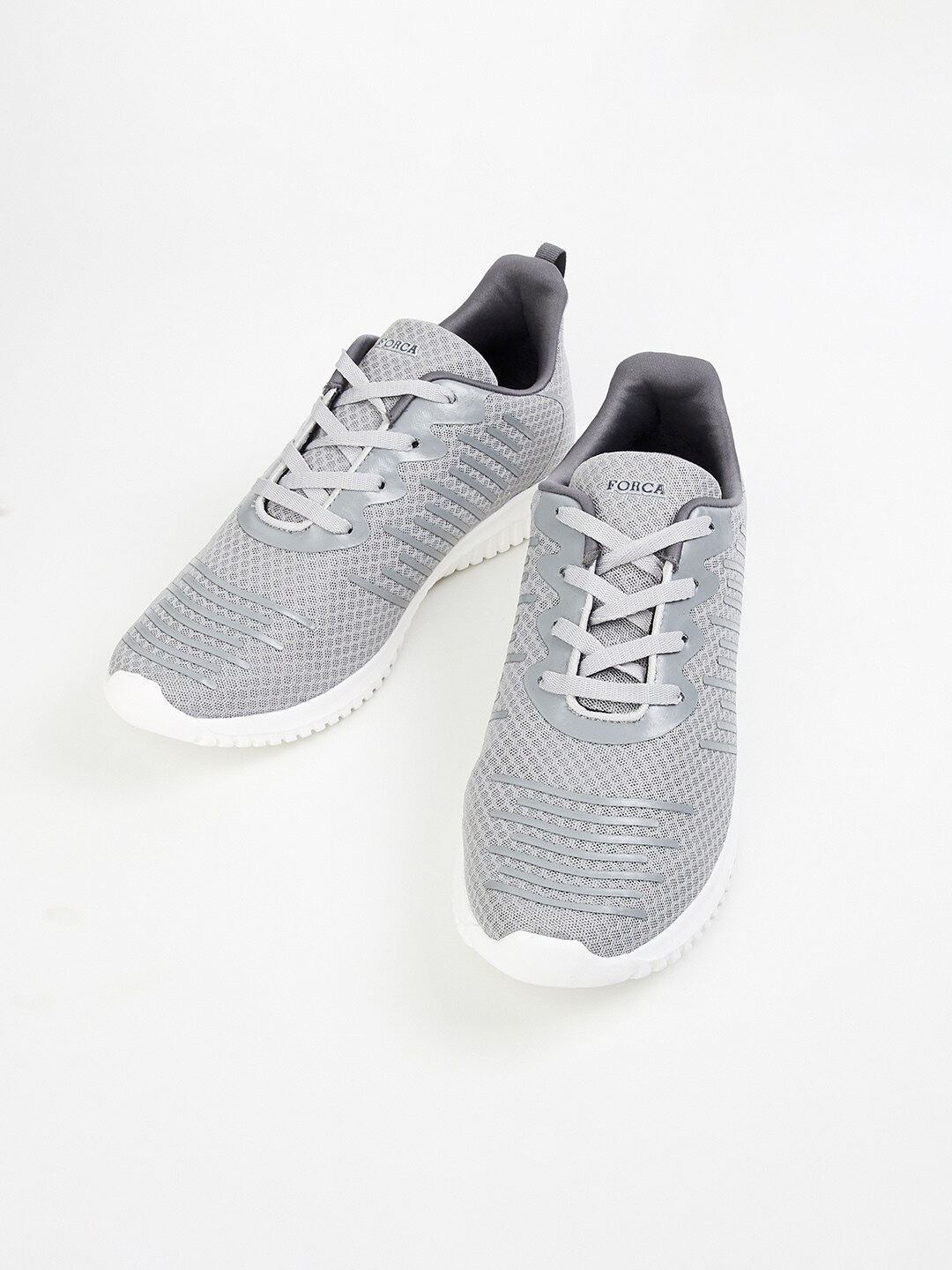 Buy Forca By Lifestyle Men Grey Woven Design Sneakers - Casual Shoes ...