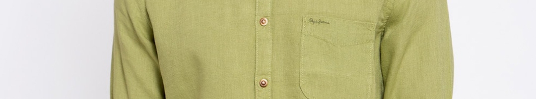 Buy Pepe Jeans Men Olive Green Casual Shirt - Shirts for Men 14883736 ...