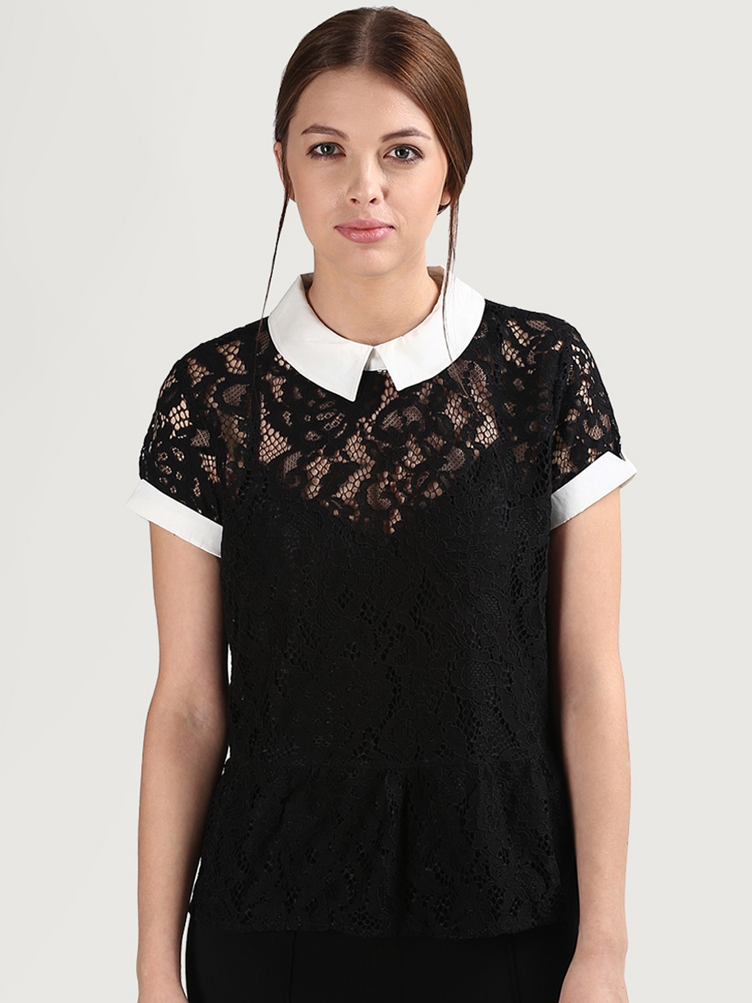 Buy COVER STORY Black Lace Polyester Top - Tops for Women 1488624 | Myntra