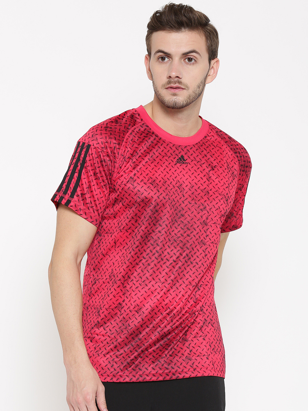Buy ADIDAS Men Red BASE 3S Printed Training T Shirt Tshirts for Men