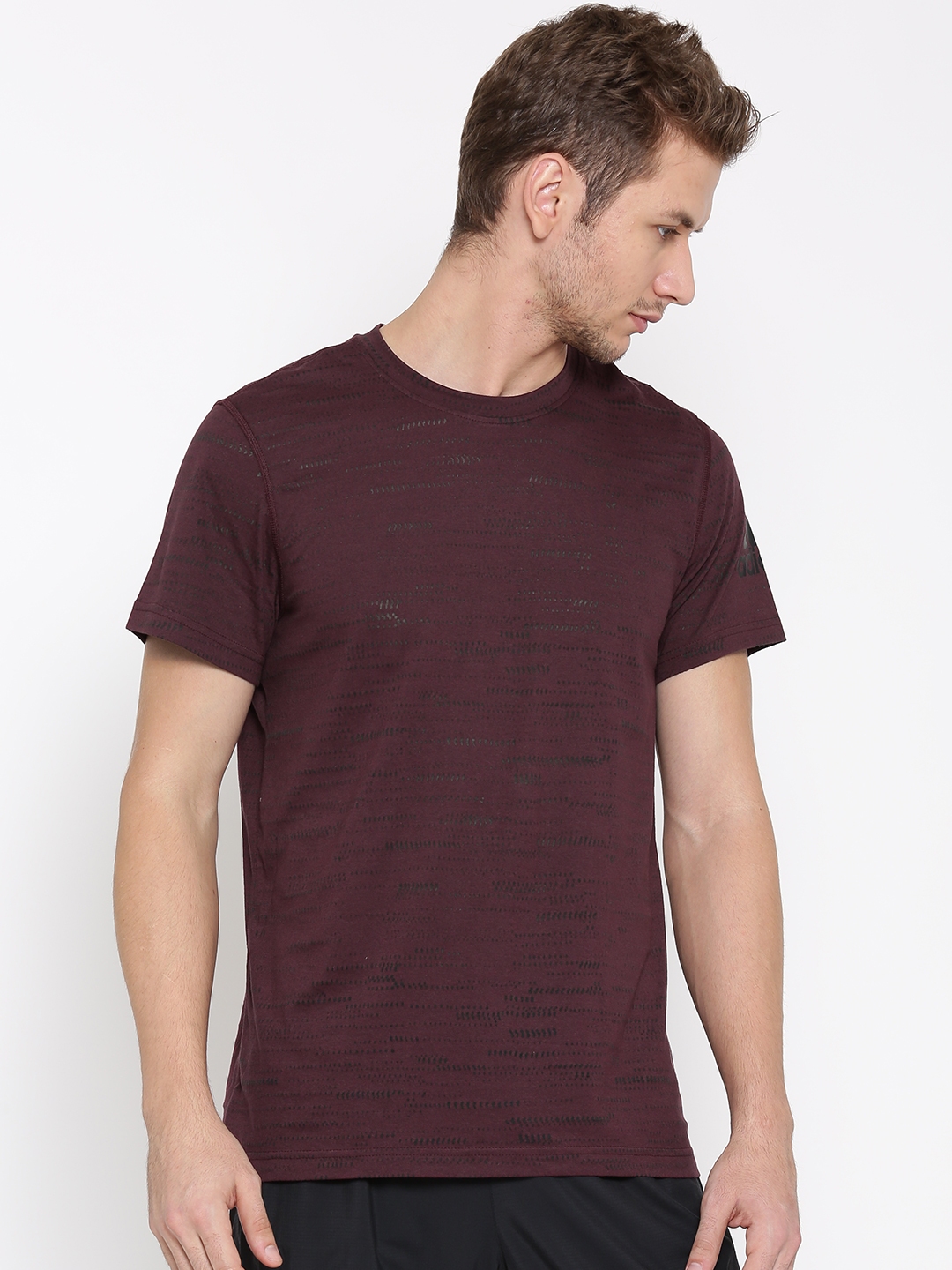 adidas t shirt burgundy