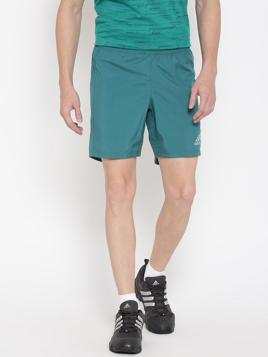 Buy ADIDAS Men Teal Green Solid Running Shorts Shorts for Men 1488845