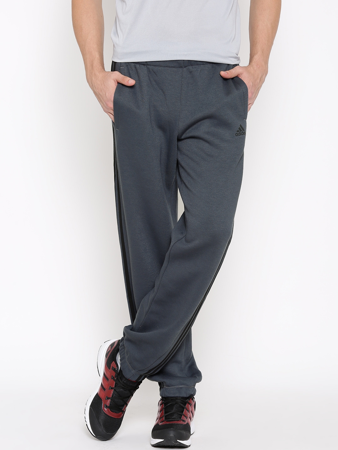 Buy ADIDAS Grey ESS 3S CH Training Track Pants Apparel for Men Buy ADIDAS Grey ESS 3S CH Training Track Pants Apparel for Men