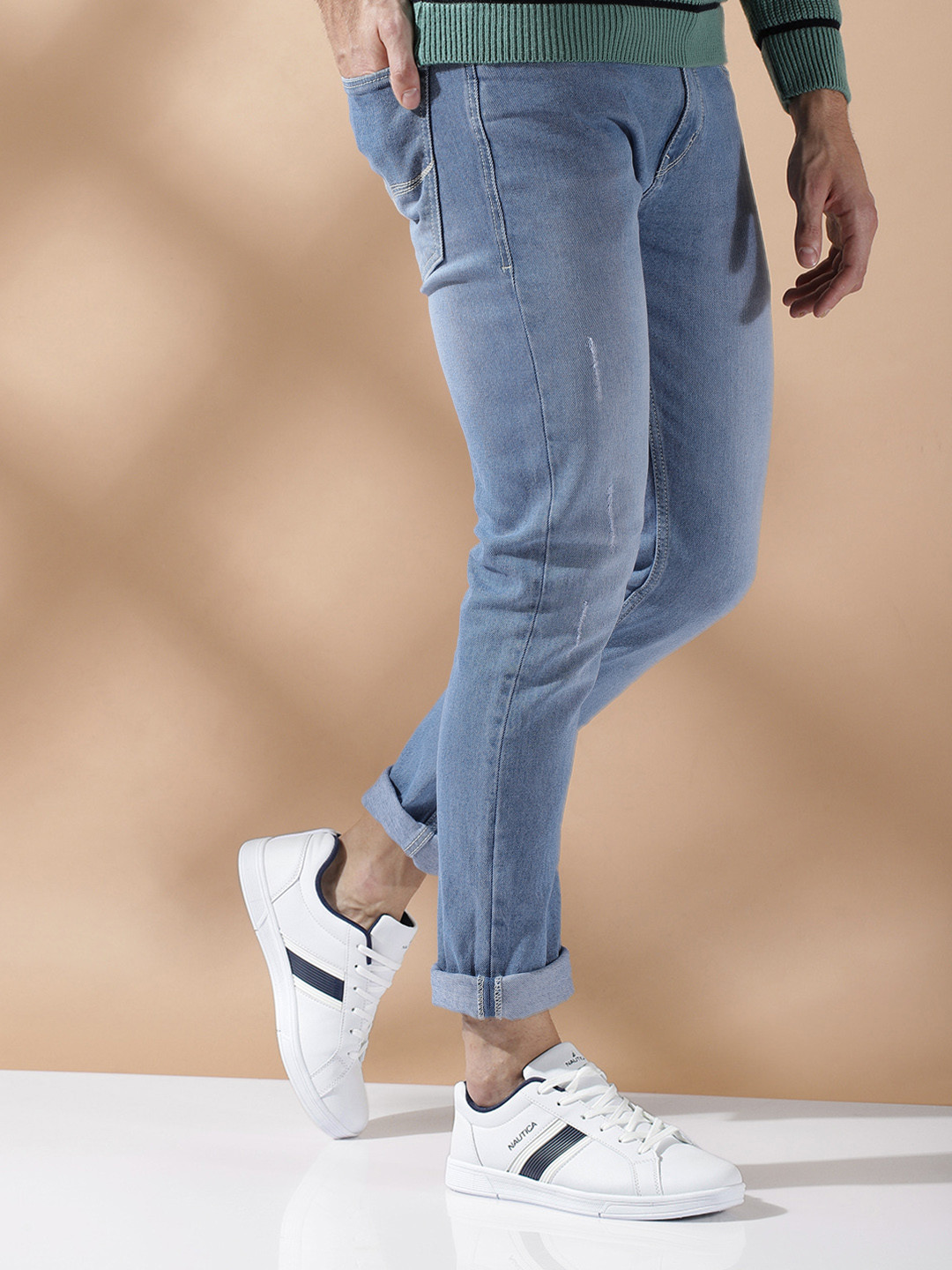 nautica white leather sneakers